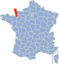 Департамент Манш на карте Франции