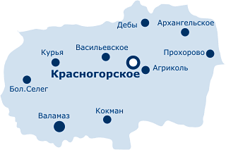 Красногорский район, карта