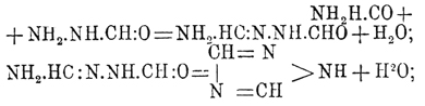 2) из своих кетопроизводных перегонкой их с пятисернистым фосфором и 3) действием кислотных ангидридов на дицианфецилгидразин: