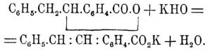 Реакция эта тем интересна, что, по-видимому, является общей для всех лактонов типа α-бензилфталида, т. е. имеющих строение: