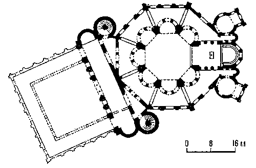 Византия. Церковь Сан-Витале в Равенне. 526—547. План.