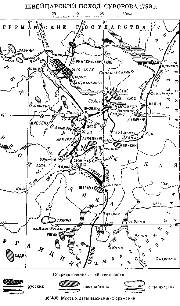 Швейцарский поход Суворова 1799г.