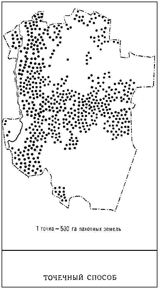 Рис. 3. Картографирование пахотных земель. Точечный способ.