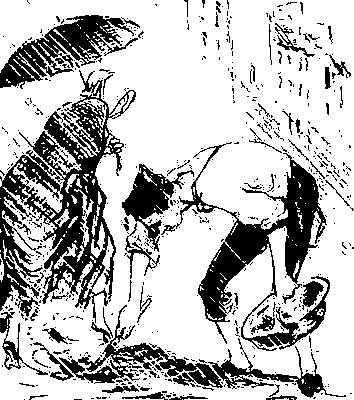 О. Домье. «Мусорщик». Из серии «Цыгане Парижа» (1842).