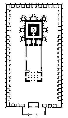 Храмовый комплекс Кайласанатха в Канчипураме. 1-я пол. 8 в. План.