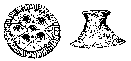 Глиняный штамп-пинтадер из древнего города Танаиса.