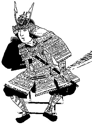 Японский воин. Рисунок. Ок. 1600.