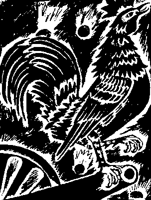 Н. С. Гончарова. «Галльский петух». Из серии «Мистические образы войны». 1914.