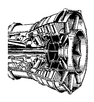 Рис. 2. Трёхступенчатая авиационная газовая турбина.
