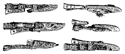 Орнаментированные ножны для ножей.