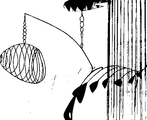 А. Колдер. «Ловушка для омаров и рыбий хвост». Алюминий, сталь. 1939. Музей современного искусства. Нью-Йорк.