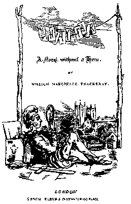 У. Теккерей. «Ярмарка тщеславия». Титульный лист. Рис. У. Теккерея (1883).