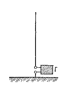 Рис. 6. Несимметричный вибратор; Г — генератор электрических колебаний.