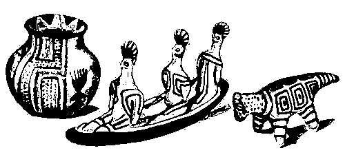 Бразилия. Расписная керамика индейцев каража. Этнографический музей. Лейпциг.