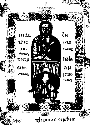 Страница из «Евангелия Генриха III» (рубеж 10—11 вв., библиотека Эскориала).