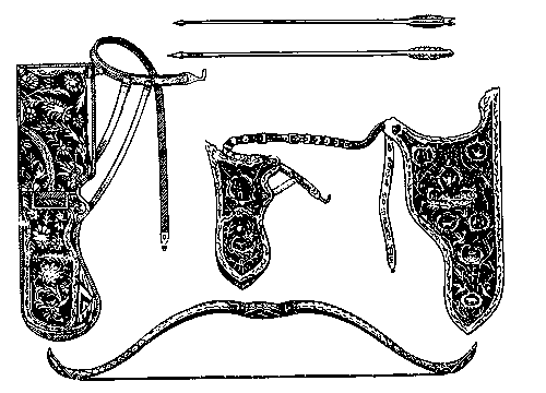 Сайдаки, лук и стрелы 16—17 вв.
