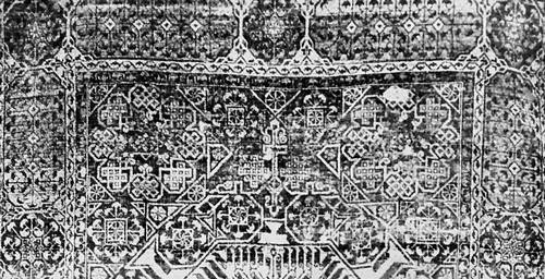 Ковёр с геометрическим узором (фрагмент). Египет. Шерсть. Около 1500. Музей ислама. Берлин.