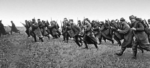 Атака французской пехоты. 1914.
