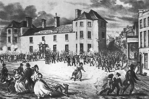 Восстание чартистов в Ньюпорте 4 ноября 1839.