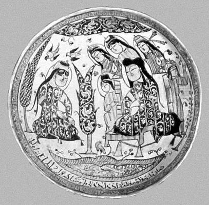 Фаянсовая чаша из Саве с росписью «минаи». 1187. Естественноисторический музей Лос-Анджелес.