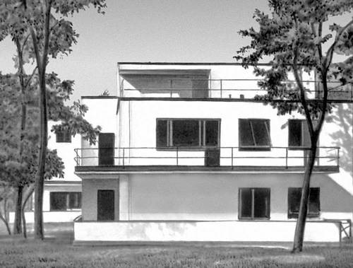Дессау. Дом преподавателей «Баухауза». 1926. Архитектор В. Гропиус.