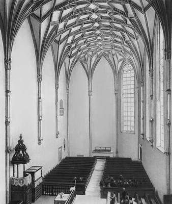 Реформатская церковь в Ньирбаторе. 1484—1511. Интерьер.
