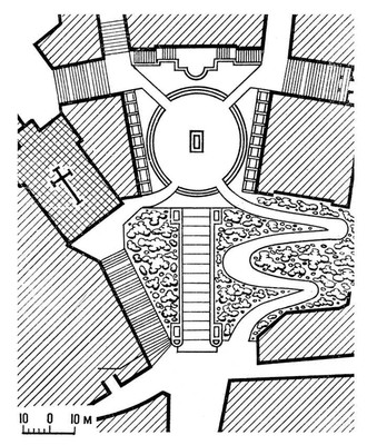 Микеланджело. Площадь Капитолия в Риме. Начата в 1546. План.