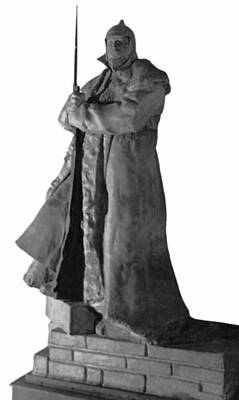 Советская скульптура. Л. В. Шервуд. «Часовой». Гипс. 1933. Третьяковская галерея. Москва.