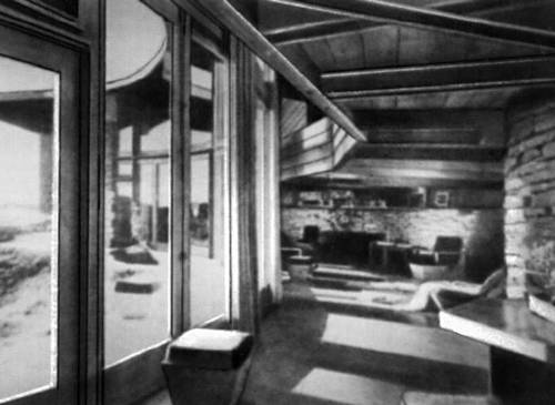 Ф. Л. Райт. Второй дом Джэкобса в Мадисоне (штат Висконсин, США). 1942. Интерьер.