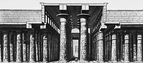 Гипостильный зал храма Амона-Ра в Карнаке. 14—12 вв. до н. э. Реконструкция.