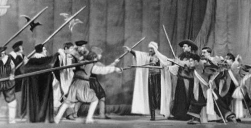 Сцена из спектакля «Отелло» У. Шекспира. 1935.