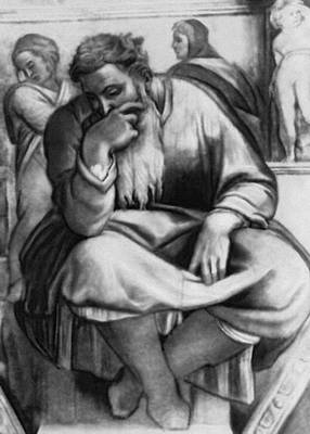 Микеланджело. «Пророк Иеремия». Фреска плафона Сикстинской капеллы Ватикана (1508—12).