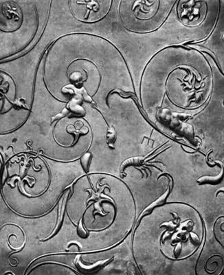 «Эроты, удящие рыбу». Деталь кратера из Гильдесгеймского клада. Серебро. 1 в. до н. э. Античное собрание, Берлин-Далем.