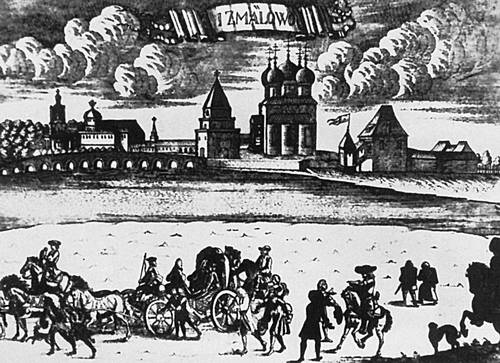 И. Ф. Зубов. «Измайлово. Отъезд императора Петра II на соколиную охоту». Около 1727—30.