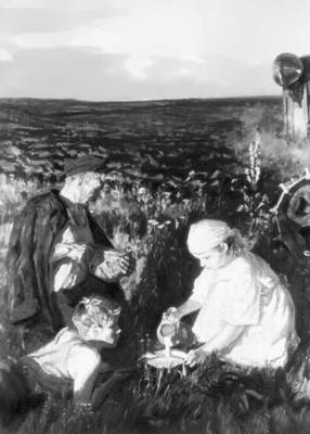А. А. Пластов. «Ужин трактористов». 1951. Иркутский художественный музей.
