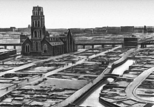 Роттердам, разрушенный немецко-фашистской авиацией. Май 1940.