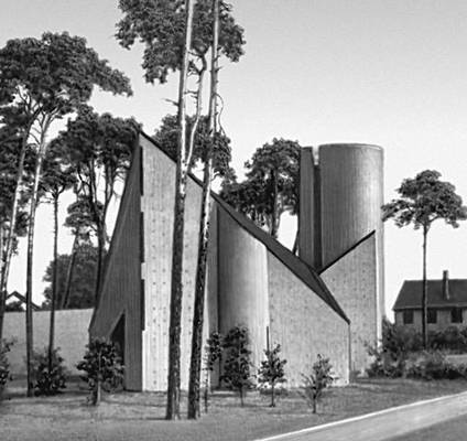 Федеративная Республика Германия. Р. Х. Штрифлер. Церковь на Блюменау в Мангейме. 1960—61.
