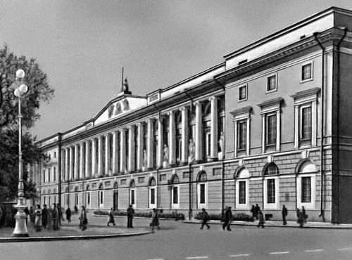 Публичная библиотека им. М. Е. Салтыкова-Щедрина. Главный корпус. 1828—32. Архитектор К. И. Росси.