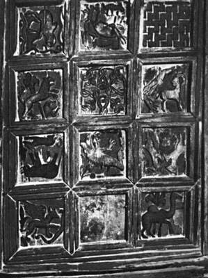 Эфиопия. Панель на потолке второго притвора в церкви Дэбрэ Дамо в Агаме. Дерево. Ок. 7—8 вв.