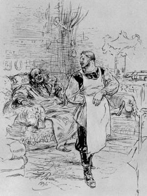 «Смерть Ивана Ильича». Илл. И. Е. Репина. 1896.