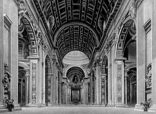 К. Мадерна. Средний неф собора св. Петра в Риме. 1607—14.