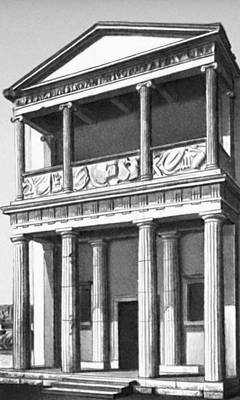 Эллинистическая культура. Фасад святилища Афины Никефоры в Пергаме. 4—3 вв. до н. э.