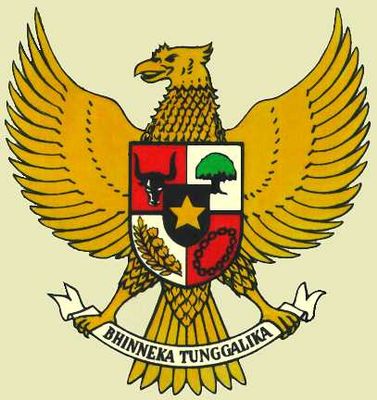 Государственный герб Индонезии.