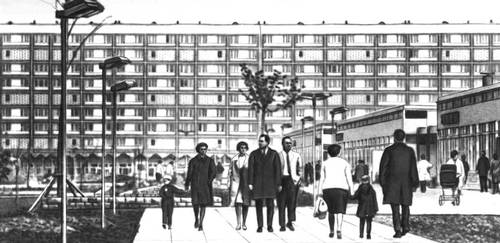 З. Р. Паулик и др. Жилой комплекс I в Галле-Нёйштадте. 1966—-67.