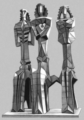 В. Вильджюнас. Декоративная скульптурная группа «Короли» в Каунасе. Медь. 1967—68.