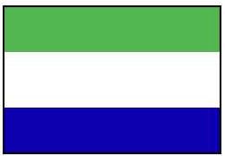 Государственный флаг Сьерра-Леоне.