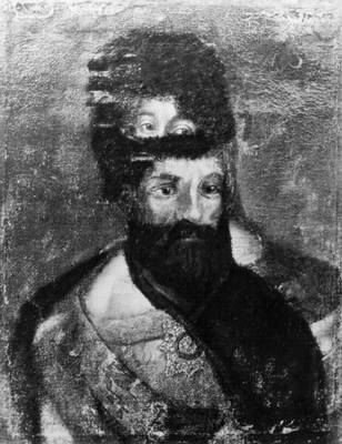Портрет Е. И. Пугачёва, написанный по портрету Екатерины II. 18 в.