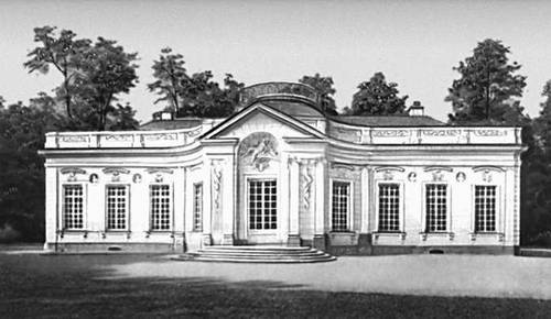 Дворец Амалиенбург в Нимфенбургском парке. 1734—39. Архитектор Ф. Кювилье.