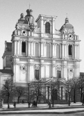Й. Праховичюс и П. Бокша. Церковь Казимеро в Вильнюсе. 1604—18.