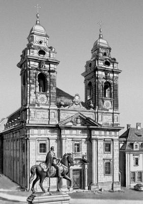 Нюрнберг. Церковь Эгидиенкирхе. 1711—18. Архитектор Г. Трост.